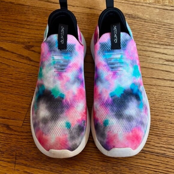 SKECHERS: GIRLS 'ULTRA-FLEX 2.0' CLOUDY AIR-COOLED MEMORY FOAM SNEAKERS-SIZE 4 - Picture 4 of 5